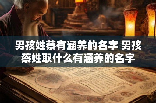 男孩姓蔡有涵养的名字 男孩蔡姓取什么有涵养的名字