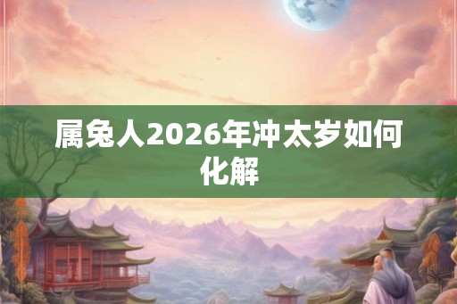 属兔人2026年冲太岁如何化解