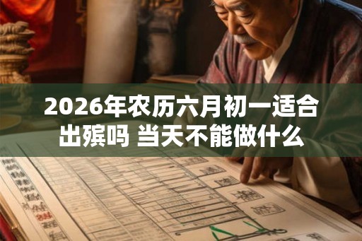 2026年农历六月初一适合出殡吗 当天不能做什么