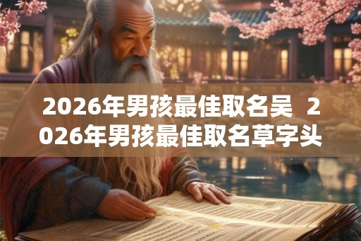 2026年男孩最佳取名吴  2026年男孩最佳取名草字头