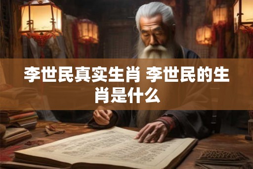 李世民真实生肖 李世民的生肖是什么