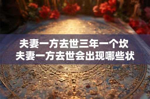 夫妻一方去世三年一个坎 夫妻一方去世会出现哪些状况 夫妻一方去世三年一个坎 夫妻一方去世会出现哪些状况