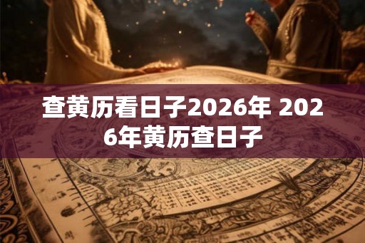 查黄历看日子2026年 2026年黄历查日子