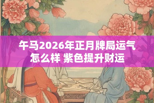 午马2026年正月牌局运气怎么样 紫色提升财运