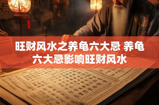 旺财风水之养龟六大忌 养龟六大忌影响旺财风水