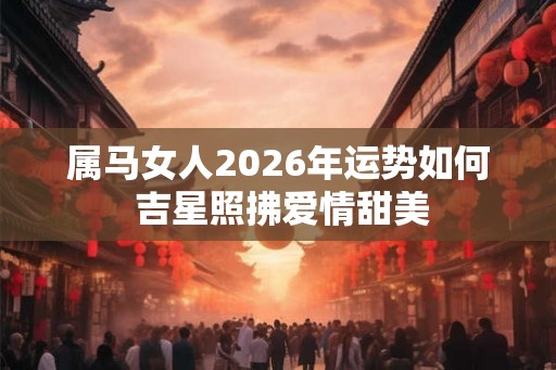 属马女人2026年运势如何 吉星照拂爱情甜美 属马女人2026年运势如何 吉星照拂爱情甜美