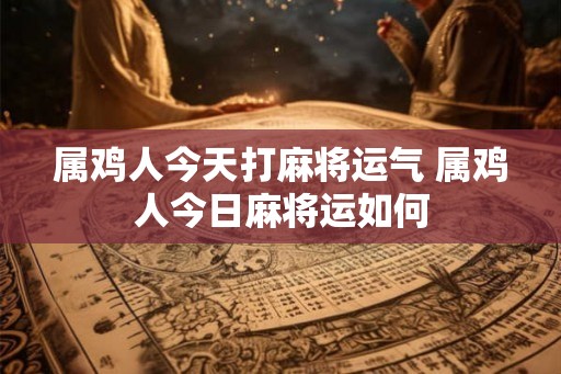 属鸡人今天打麻将运气 属鸡人今日麻将运如何