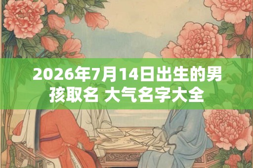 2026年7月14日出生的男孩取名 大气名字大全 2026年7月14日出生的男孩取名 大气名字大全