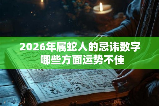 2026年属蛇人的忌讳数字 哪些方面运势不佳 2026年属蛇人的忌讳数字 哪些方面运势不佳