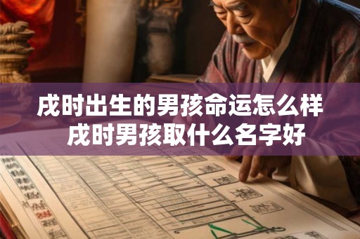 戌时出生的男孩命运怎么样  戌时男孩取什么名字好