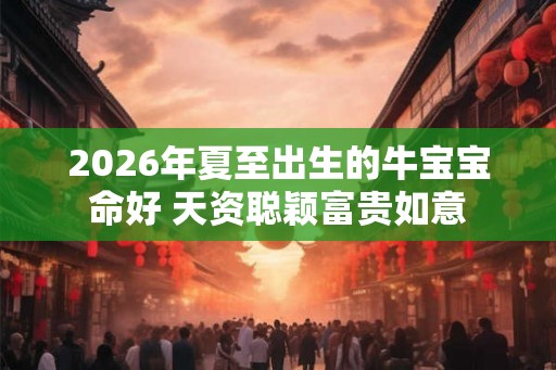 2026年夏至出生的牛宝宝命好 天资聪颖富贵如意