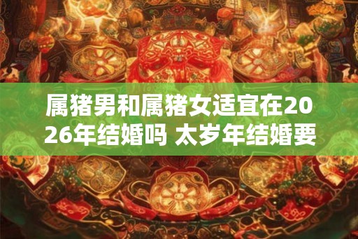 属猪男和属猪女适宜在2026年结婚吗 太岁年结婚要注意什么
