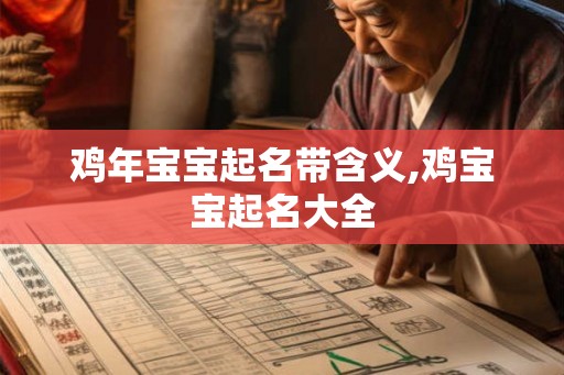 鸡年宝宝起名带含义,鸡宝宝起名大全
