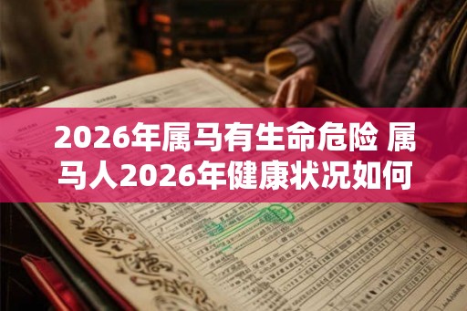 2026年属马有生命危险 属马人2026年健康状况如何