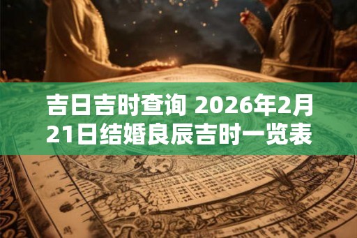 吉日吉时查询 2026年2月21日结婚良辰吉时一览表
