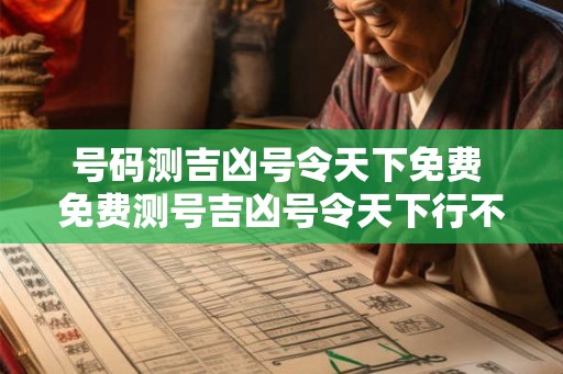 号码测吉凶号令天下免费 免费测号吉凶号令天下行不
