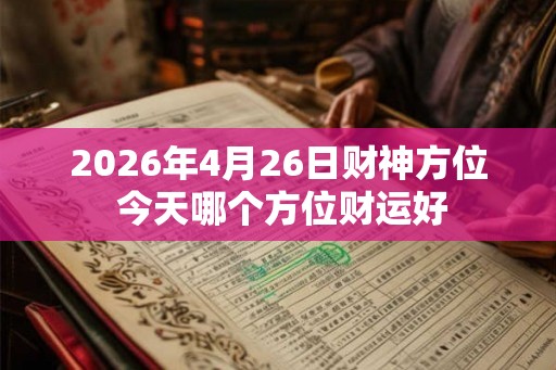 2026年4月26日财神方位 今天哪个方位财运好