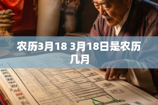 农历3月18 3月18日是农历几月 农历3月18 3月18日是农历几月