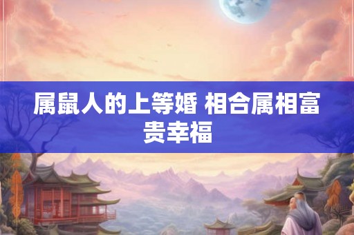 属鼠人的上等婚 相合属相富贵幸福