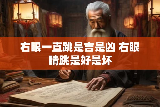右眼一直跳是吉是凶 右眼睛跳是好是坏
