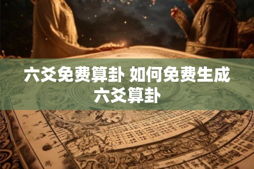 六爻免费算卦 如何免费生成六爻算卦