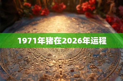 1971年猪在2026年运程