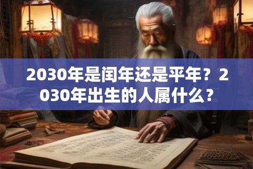 2030年是闰年还是平年？2030年出生的人属什么？