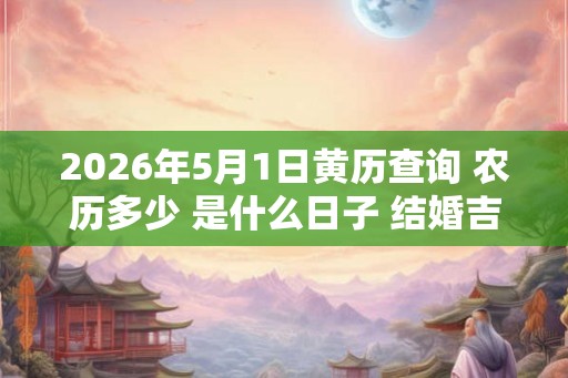 2026年5月1日黄历查询 农历多少 是什么日子 结婚吉时