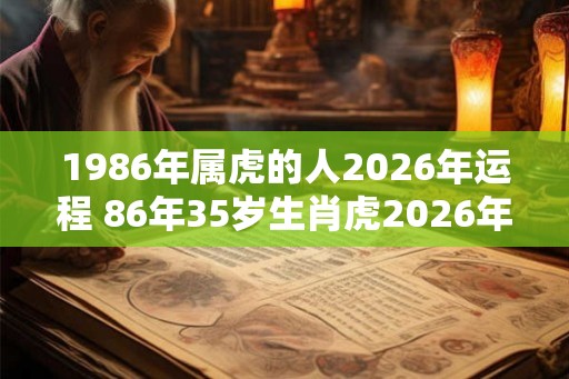 1986年属虎的人2026年运程 86年35岁生肖虎2026年运势