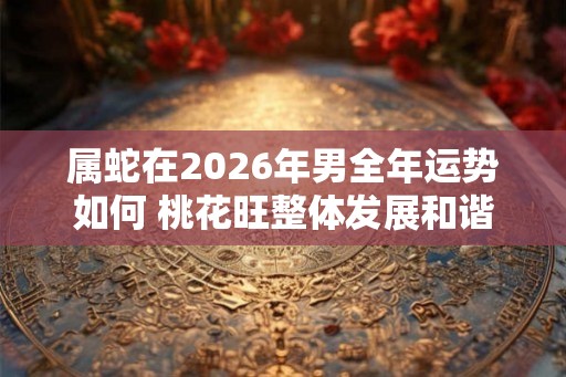 属蛇在2026年男全年运势如何 桃花旺整体发展和谐