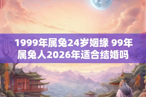 1999年属兔24岁姻缘 99年属兔人2026年适合结婚吗