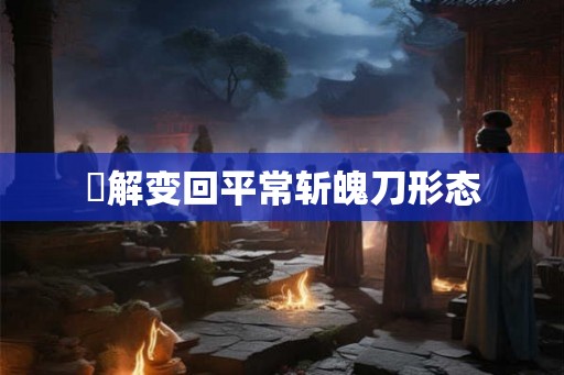 卍解变回平常斩魄刀形态