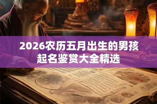 2026农历五月出生的男孩起名鉴赏大全精选
