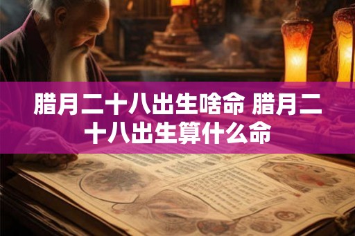 腊月二十八出生啥命 腊月二十八出生算什么命
