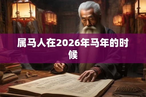 属马人在2026年马年的时候