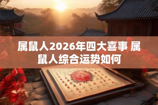 属鼠人2026年四大喜事 属鼠人综合运势如何