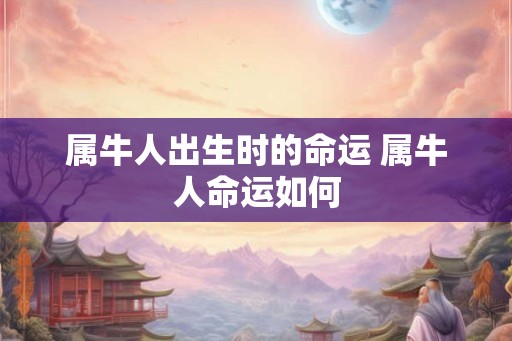 属牛人出生时的命运 属牛人命运如何 属牛人出生时的命运 属牛人命运如何