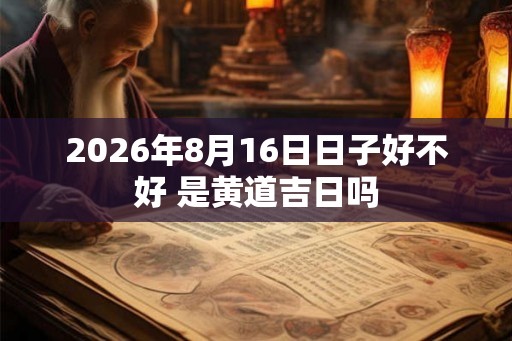2026年8月16日日子好不好 是黄道吉日吗