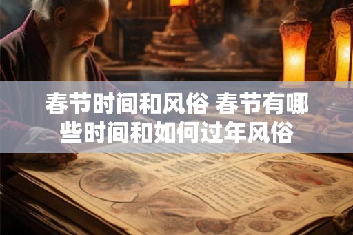 春节时间和风俗 春节有哪些时间和如何过年风俗