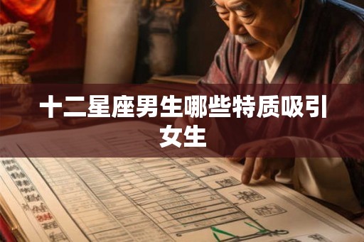 十二星座男生哪些特质吸引女生