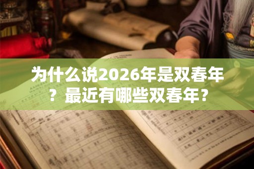 为什么说2026年是双春年?最近有哪些双春年? 为什么说2026年是双春年?最近有哪些双春年?