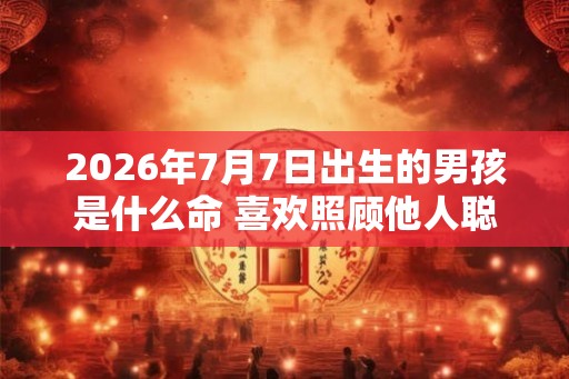 2026年7月7日出生的男孩是什么命 喜欢照顾他人聪明