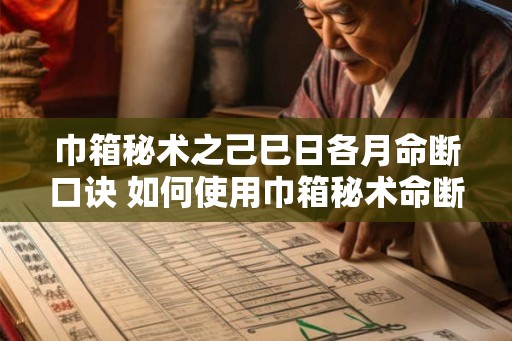 巾箱秘术之己巳日各月命断口诀 如何使用巾箱秘术命断口诀 巾箱秘术之己巳日各月命断口诀 如何使用巾箱秘术命断口诀