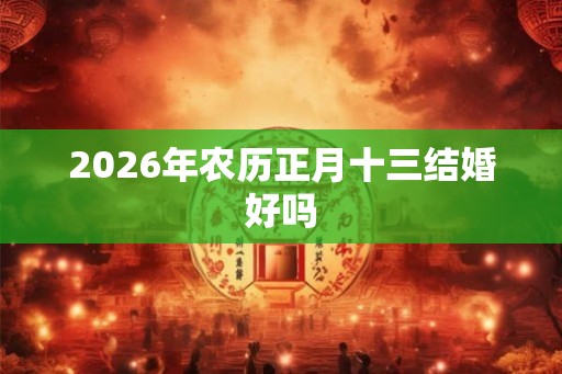 2026年农历正月十三结婚好吗
