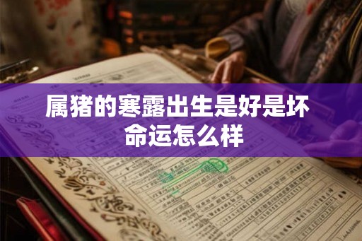 属猪的寒露出生是好是坏  命运怎么样