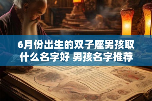 6月份出生的双子座男孩取什么名字好 男孩名字推荐 6月份出生的双子座男孩取什么名字好 男孩名字推荐
