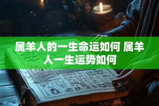 属羊人的一生命运如何 属羊人一生运势如何