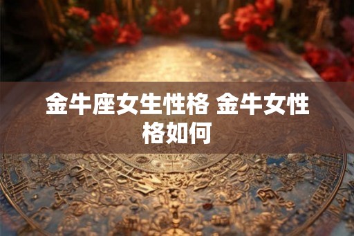 金牛座女生性格 金牛女性格如何