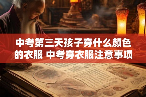 中考第三天孩子穿什么颜色的衣服 中考穿衣服注意事项