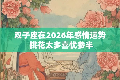 双子座在2026年感情运势 桃花太多喜忧参半